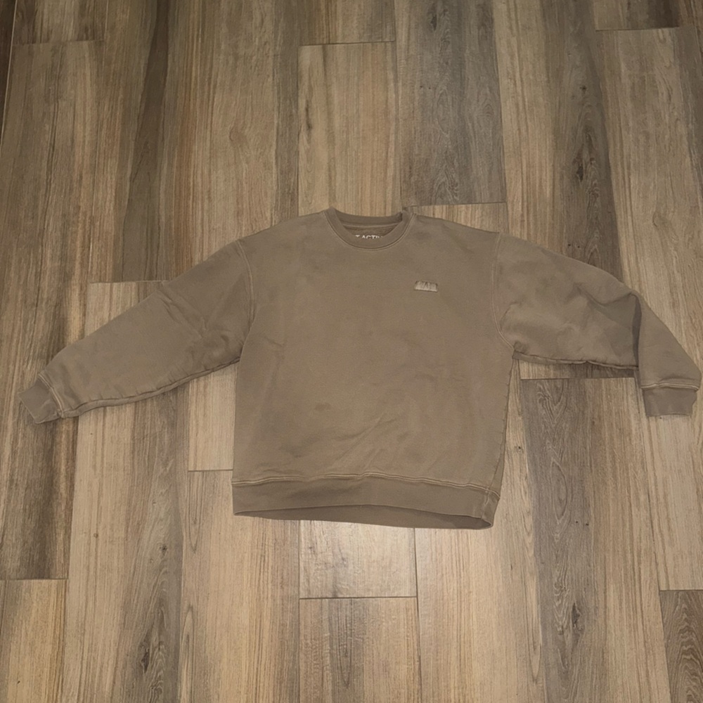 SET Active Crewneck Sweater in Green/Tan